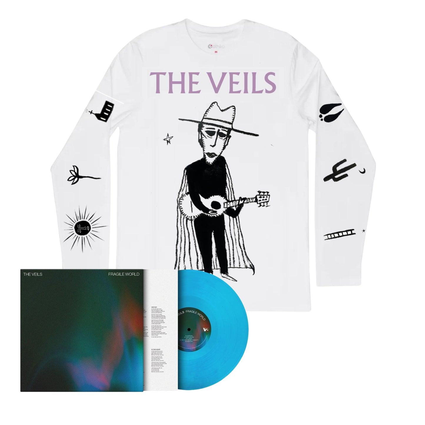 Fragile World - Vinyl & World Loneliest Cowboy Long Sleeve Bundle