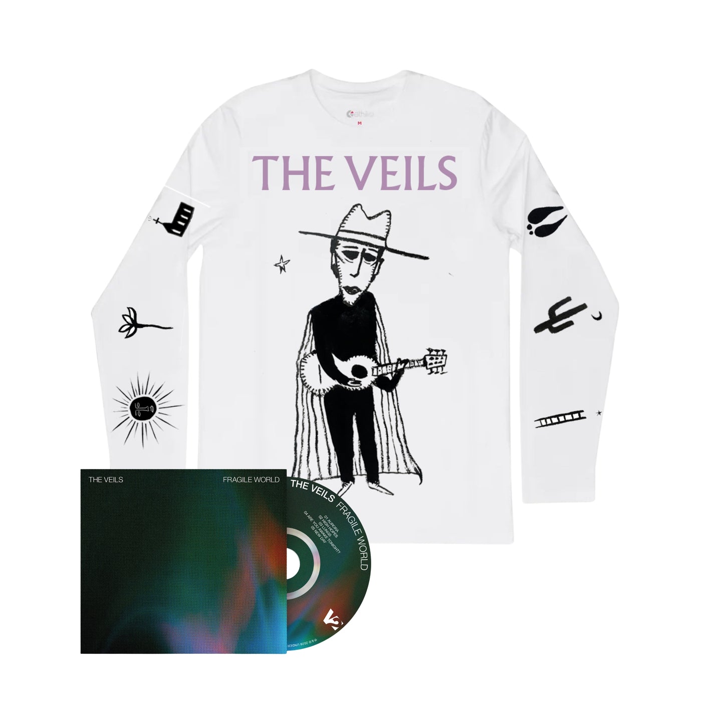 Fragile World - CD and The World's Loneliest Cowboy long sleeve bundle